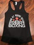 RBRBoxing Black Racerback Tank with Red Stars